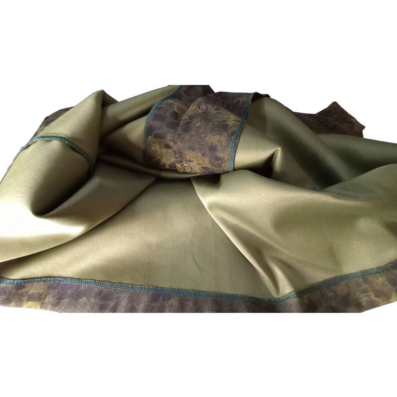 Vtg Roedean Shift Retro 50s Dress Short Sleeve Green Gator Animal Print Pinup - Picture 7 of 7